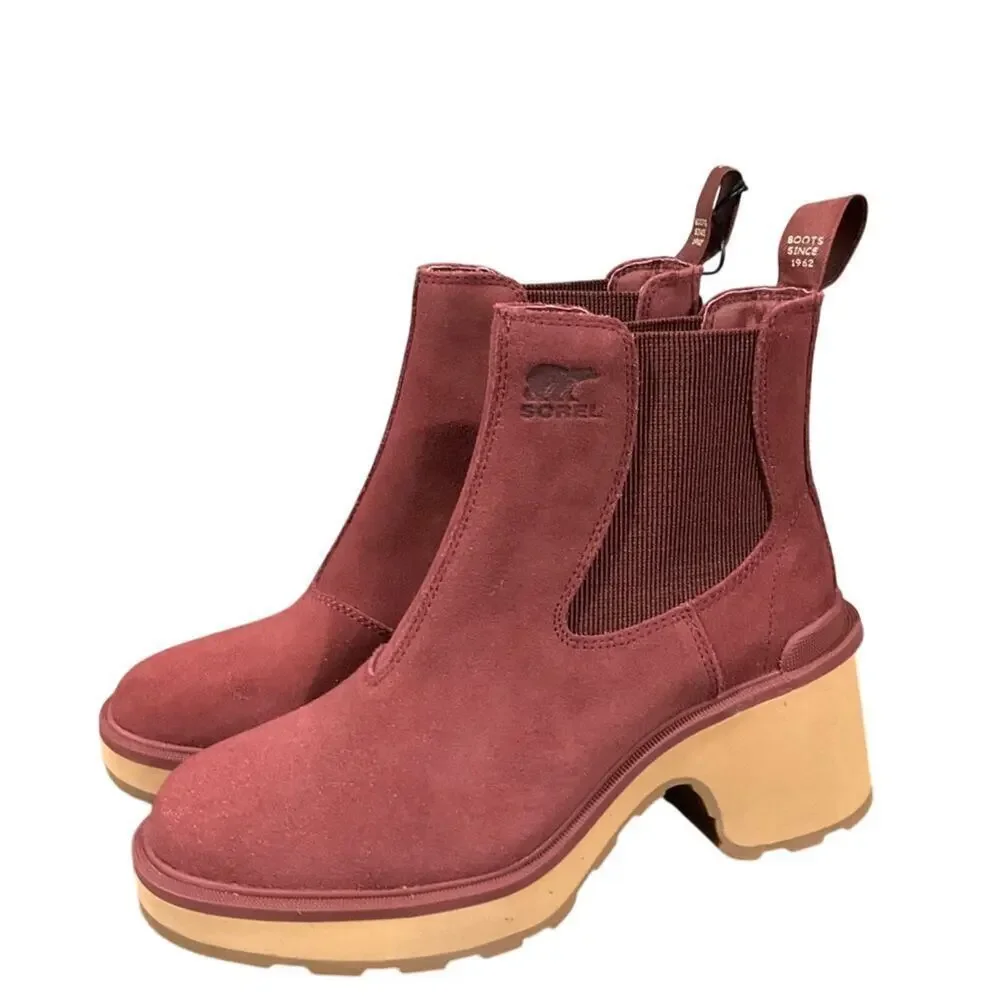 Sorel Women’s Chelsea Boot Waterproof Leather Spice Tawny Buff Size 7 NEW